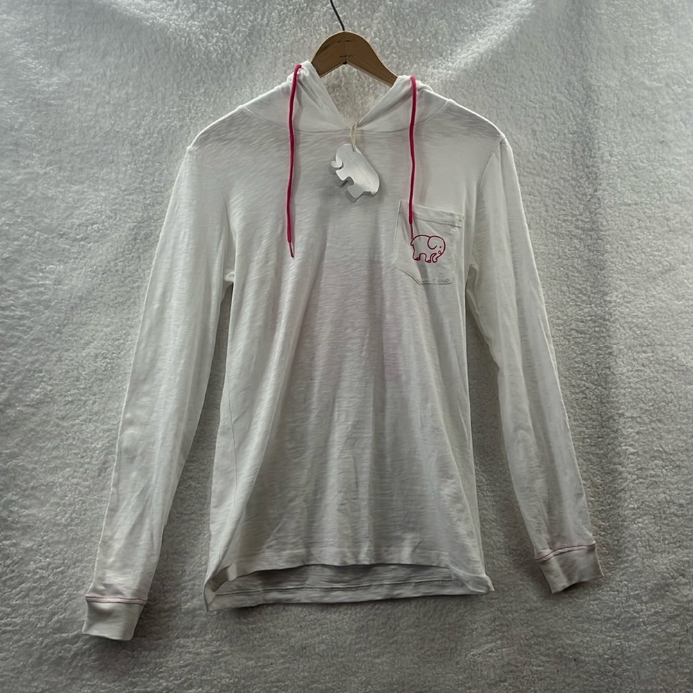 NEW ivory Ella white + pink long sleeve t-shirt hoodie